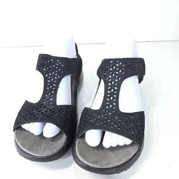 Jambu Zoe Black Slingback LAser Cut Women’s Comfort Sandals - Picture 3 of 8